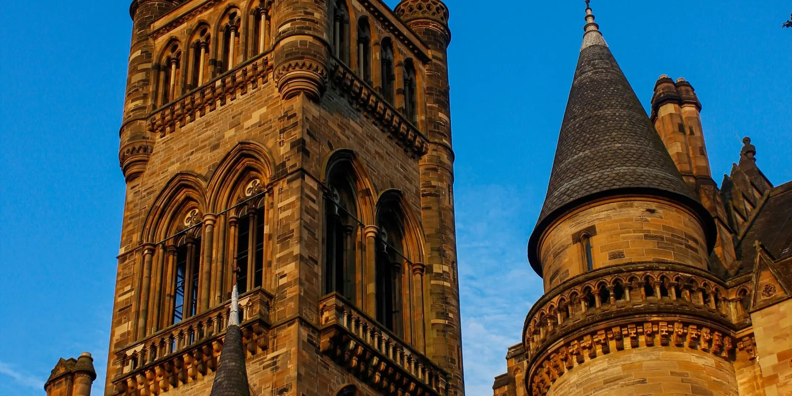 The University of Glasgow tower rising above the city West End