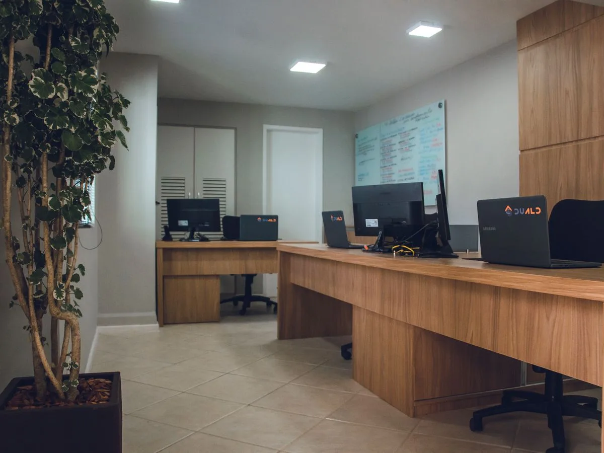 Office desks and workstations prepared for relocation